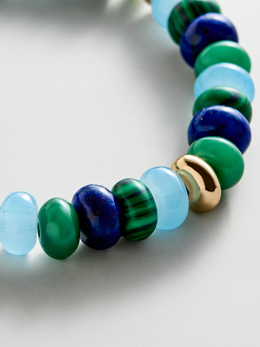 Marjorie Beaded Bracelet - Blue Multi