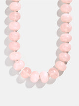 BaubleBar Joan Semi-Precious Necklace - Rose Quartz - 
    Rose quartz chunky bead necklace
  
