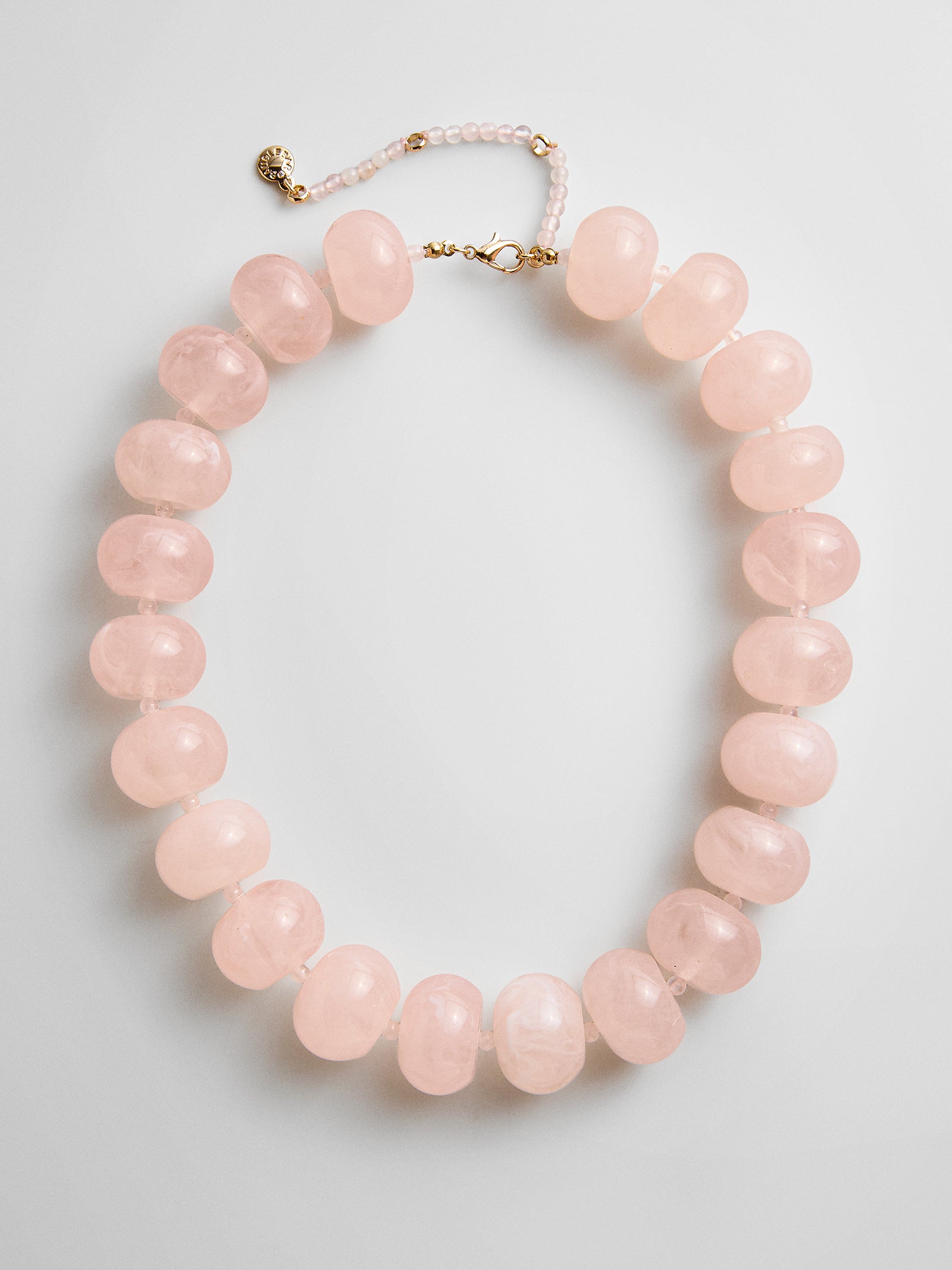 Joan Semi-Precious Necklace - Rose Quartz