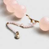 Joan Semi-Precious Necklace - Rose Quartz Bead