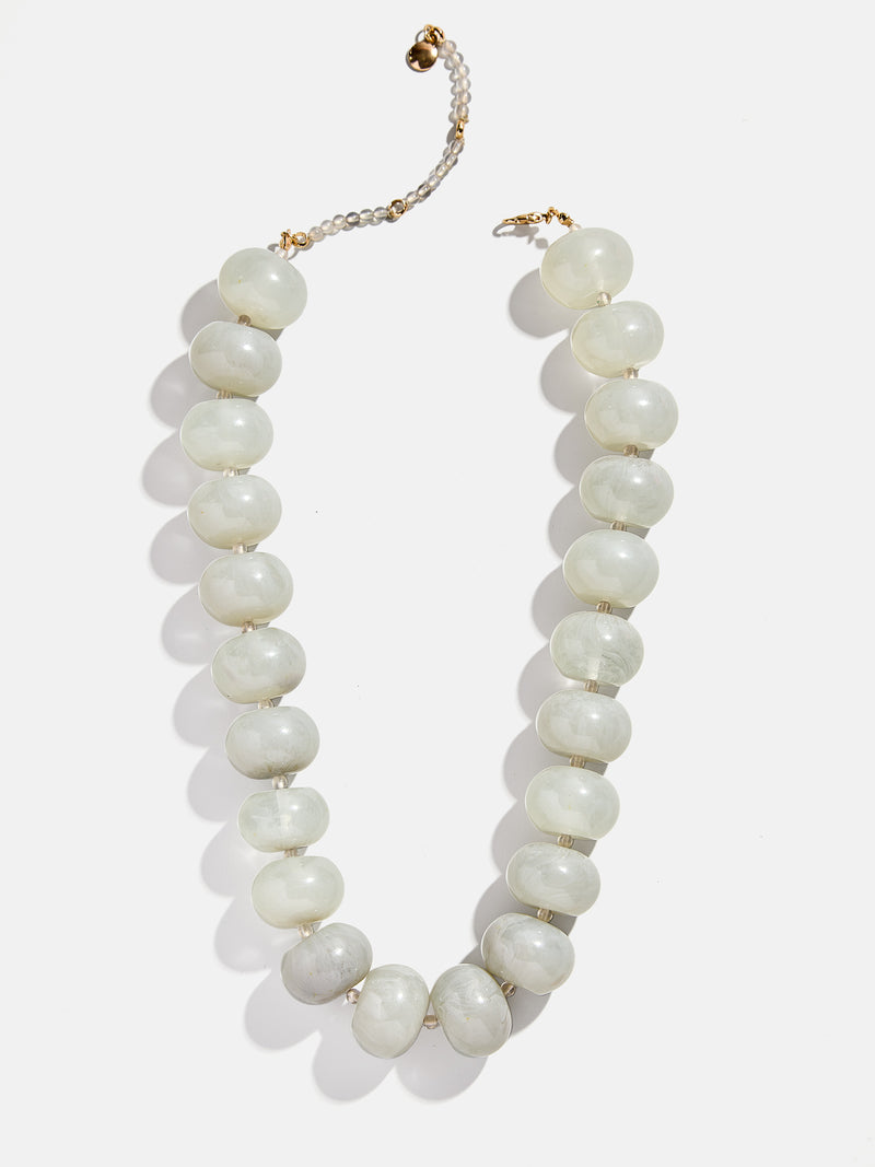 BaubleBar Joan Semi-Precious Necklace - Gray Quartz - 
    Grey quartz chunky bead necklace
  
