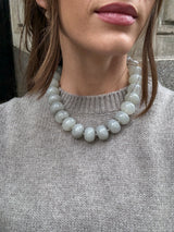 BaubleBar Joan Semi-Precious Necklace - Gray Quartz - 
    Grey quartz chunky bead necklace
  
