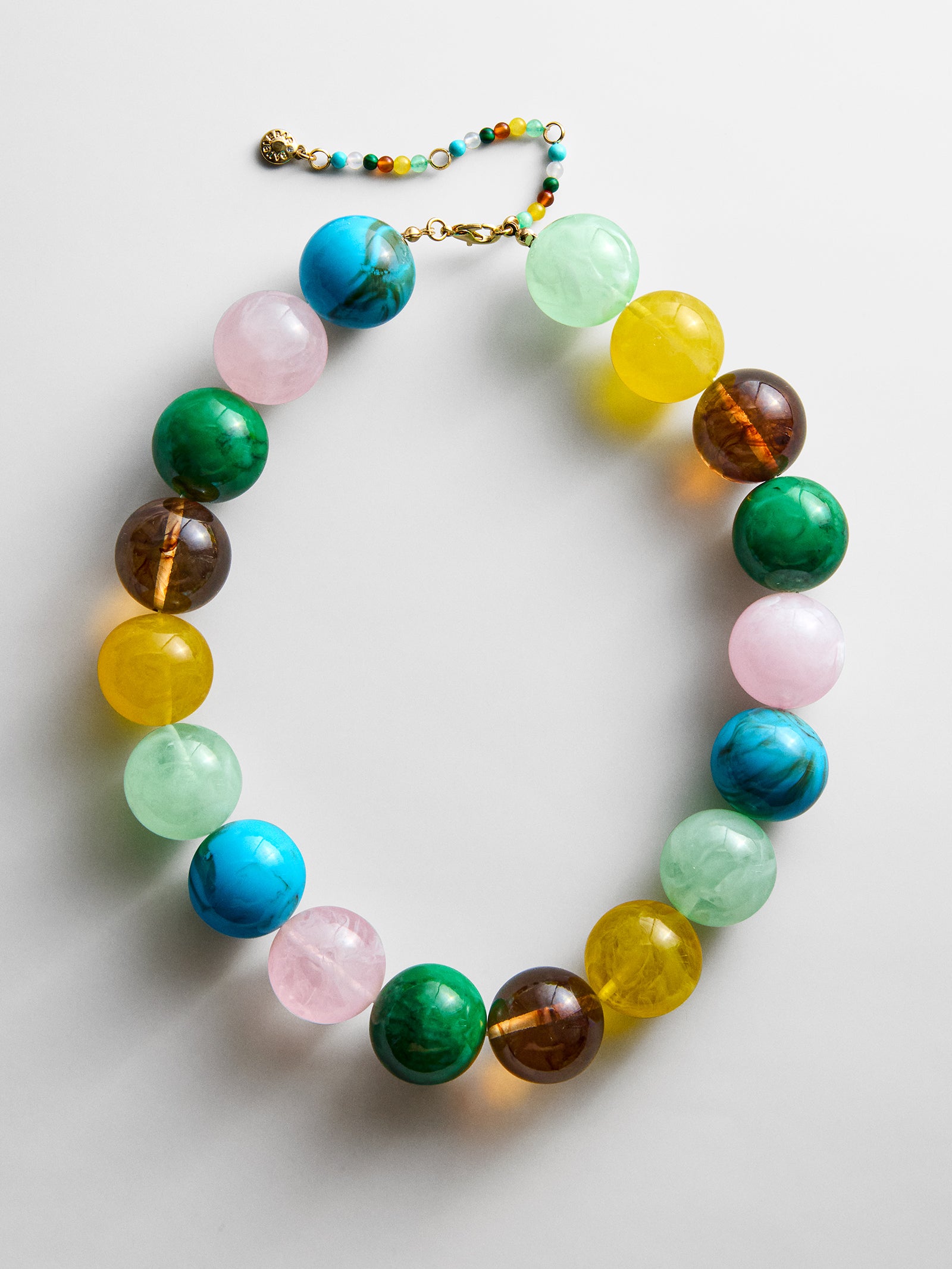 Jane Beaded Necklace - Natural Multi Bead