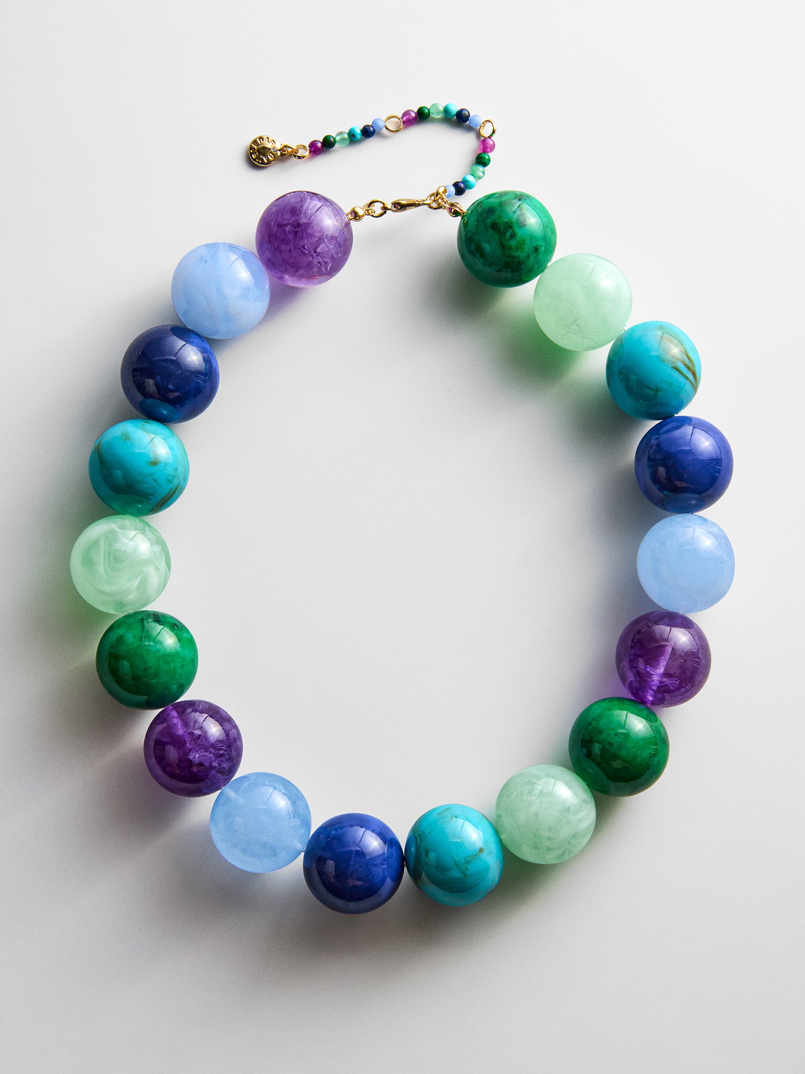 Jane Beaded Necklace - Blue Multi