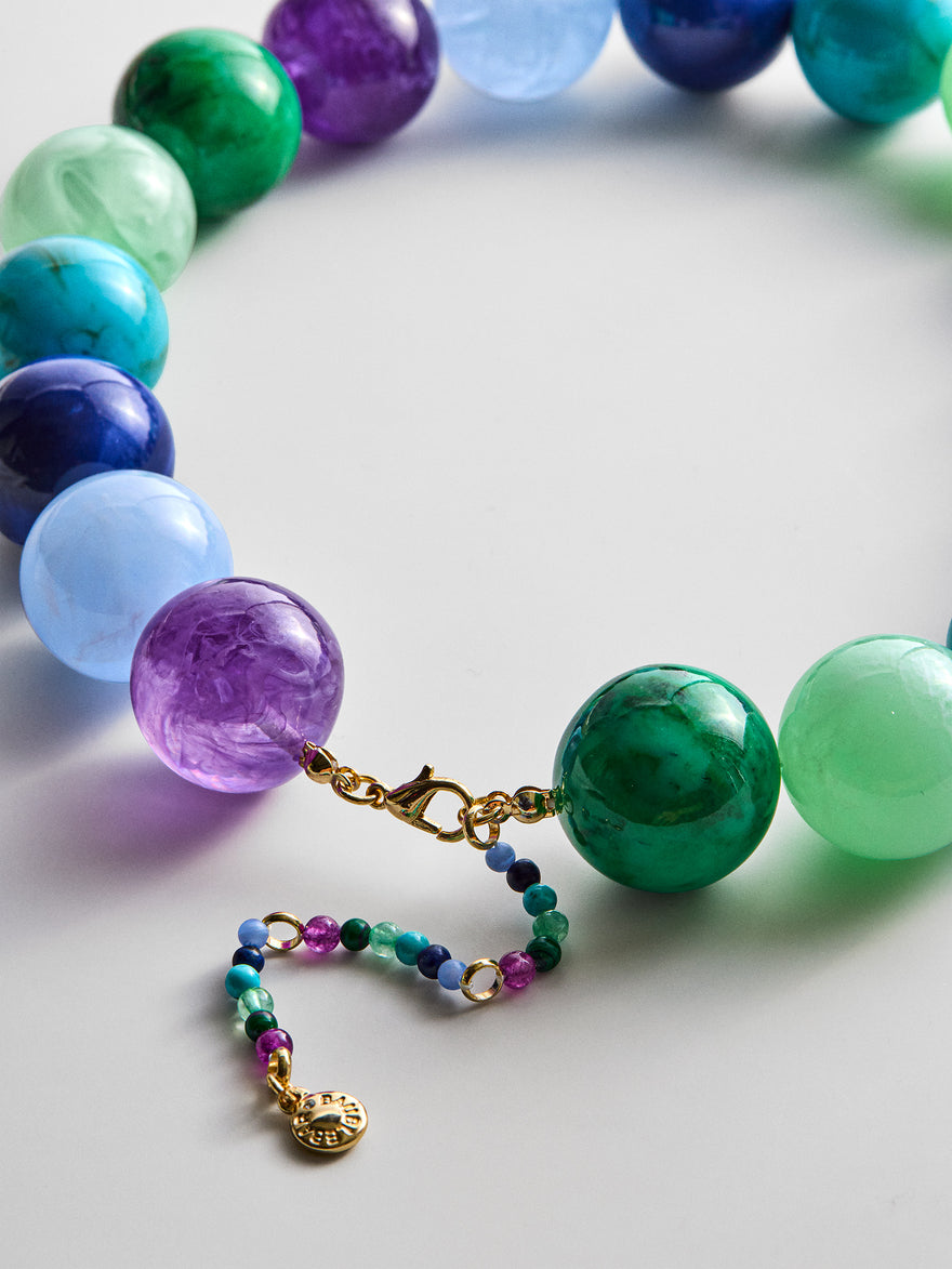 Jane Beaded Necklace - Blue Multi