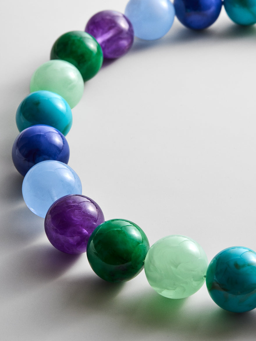 Jane Beaded Necklace - Blue Multi
