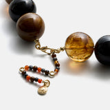 Jane Beaded Necklace - Brown/Black Multi Bead