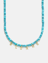 BaubleBar Mini Semi-Precious Custom Necklace - Turquoise - 
    Personalized name necklace
  
