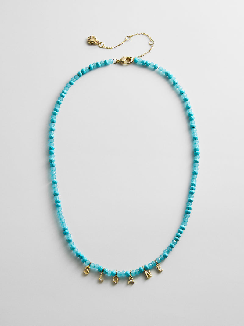 Mini Semi-Precious Custom Necklace - Turquoise