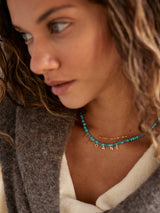 BaubleBar Mini Semi-Precious Custom Necklace - Turquoise - 
    Personalized name necklace
  
