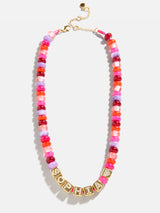BaubleBar Block Letter Beaded Custom Necklace - Pink Multi - 
    Personalized name necklace 
  
