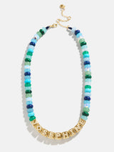BaubleBar Block Letter Beaded Custom Necklace - Blue Multi - 
    Personalized name necklace 
  
