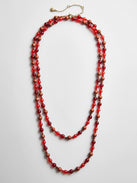 Charlotte Beaded Necklace - Red Jasper