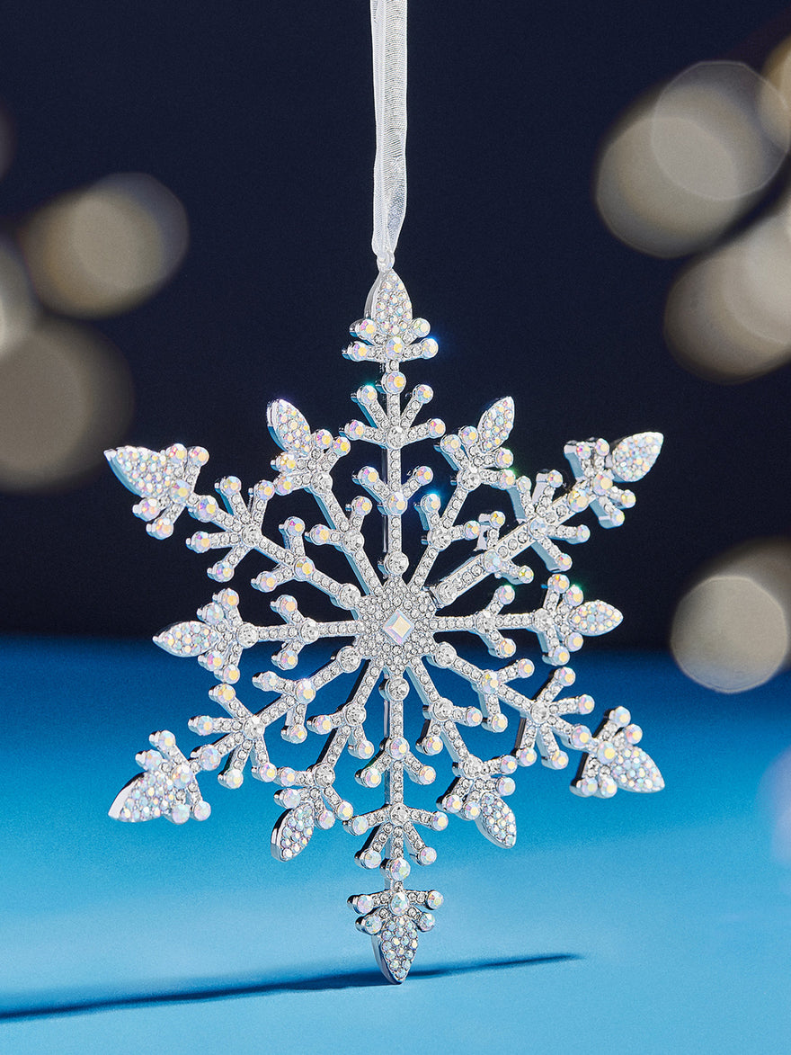 Snow & Behold Snowflake Ornament - Silver/Pavé