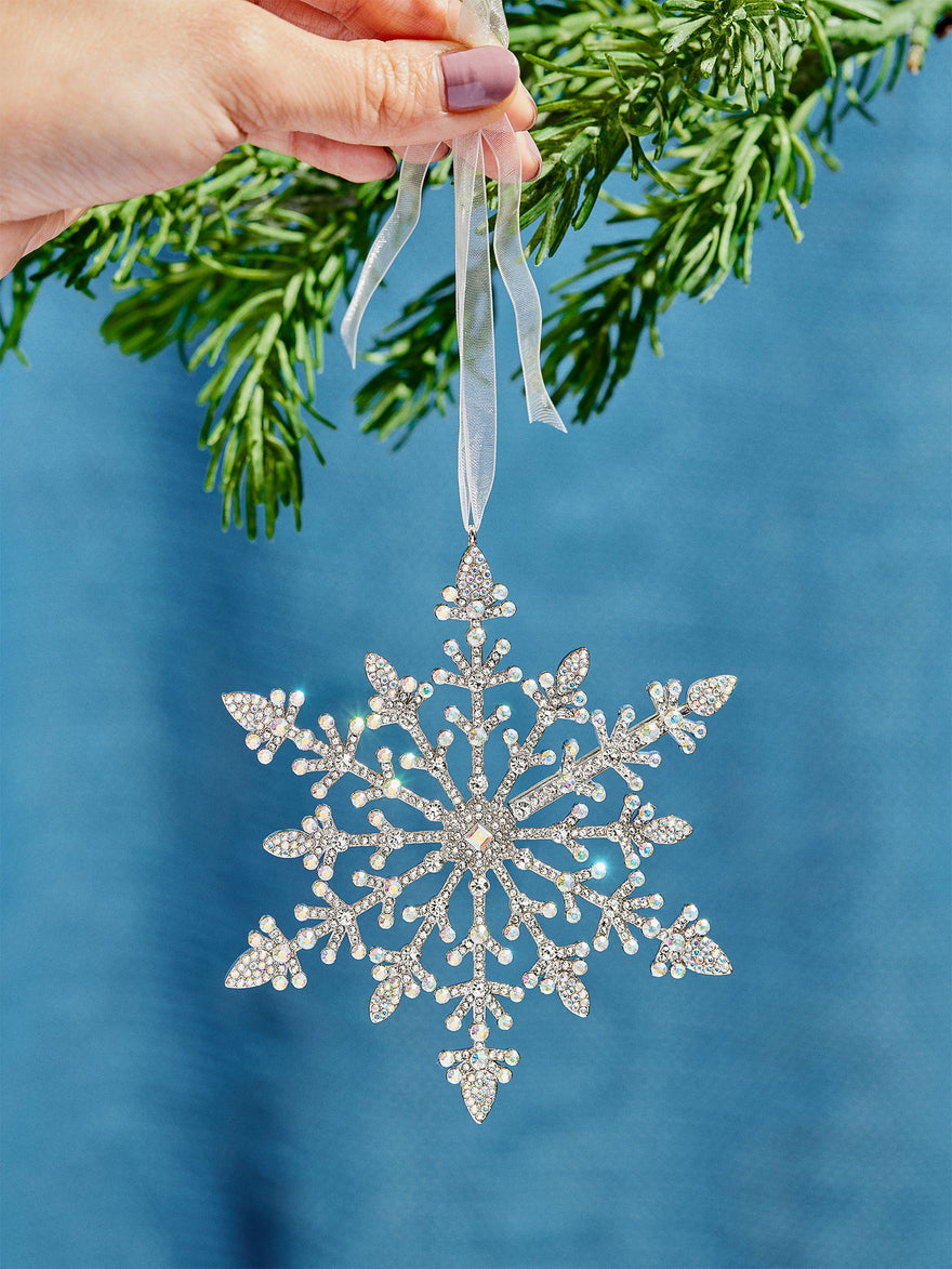 Snow & Behold Snowflake Ornament - Silver/Pavé