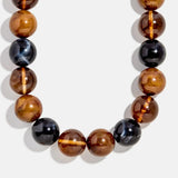 Jane Beaded Necklace - Brown/Black Multi Bead