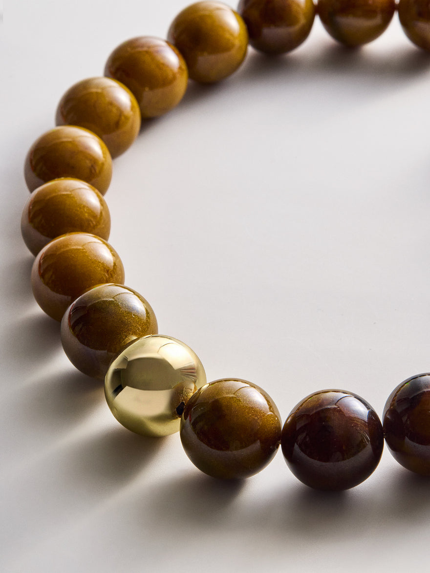 Jane Beaded Necklace - Tiger's Eye