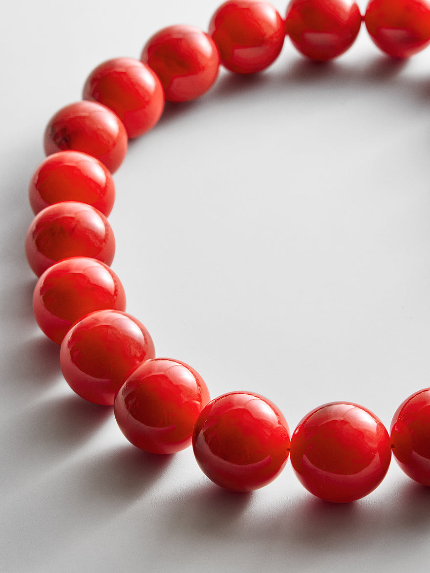 Jane Beaded Necklace - Red Jasper