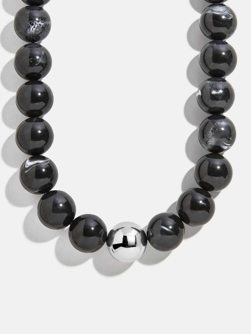Jane Beaded Necklace - Obsidian