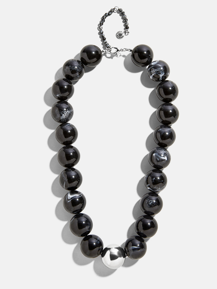 Jane Beaded Necklace - Obsidian