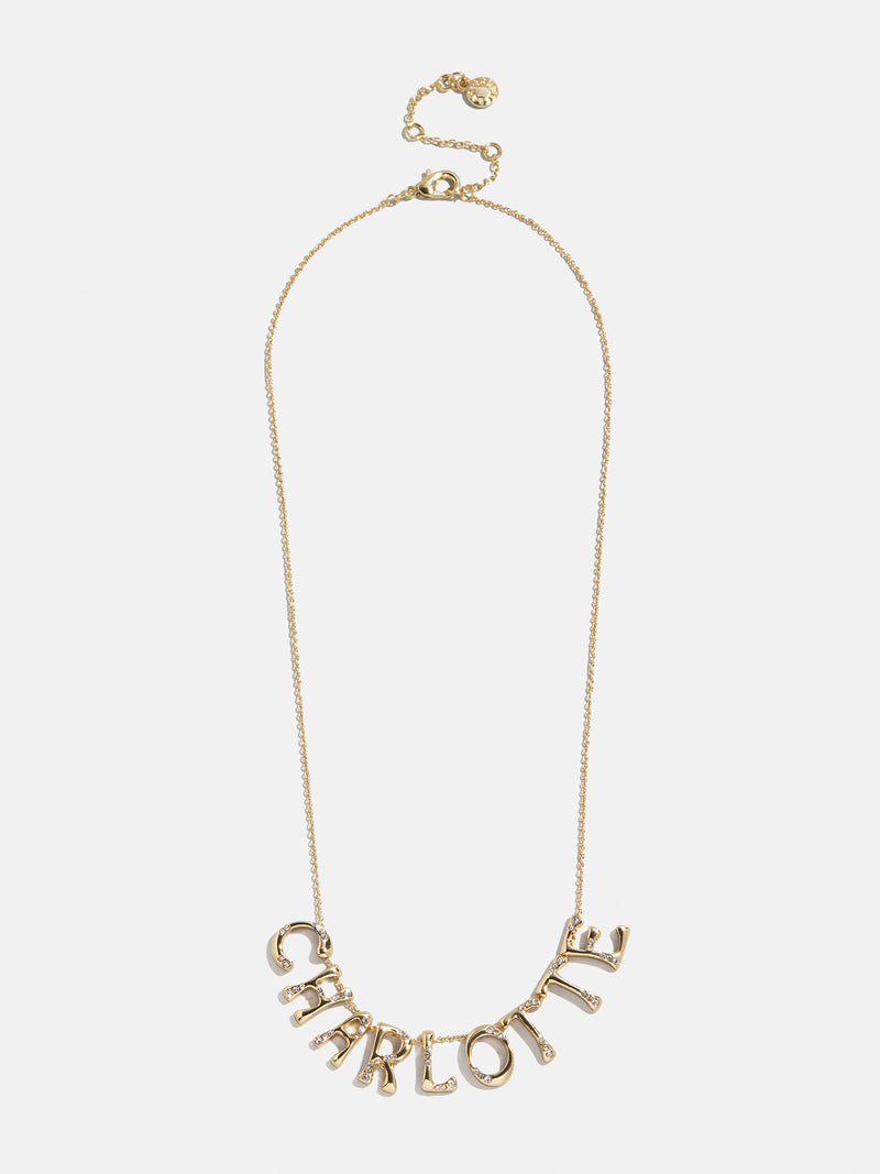 BaubleBar Organic Letter Custom Necklace - Gold/Pavé - 
    Get Gifting Early: 20% Off Custom
  

