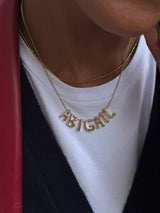 BaubleBar Organic Letter Custom Necklace - Gold/Pavé - 
    Personalized name necklace
  
