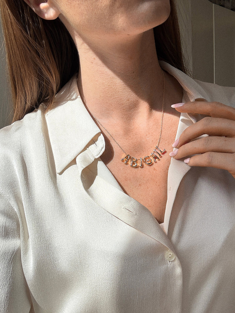BaubleBar Organic Letter Custom Necklace - Gold/Pavé - 
    Get Gifting Early: 20% Off Custom
  
