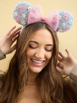 BaubleBar Disney Minnie Mouse Tweed Flower Ears Headband - Minnie Mouse Tweed Flower Ears - 
    Blue Disney Ears
  
