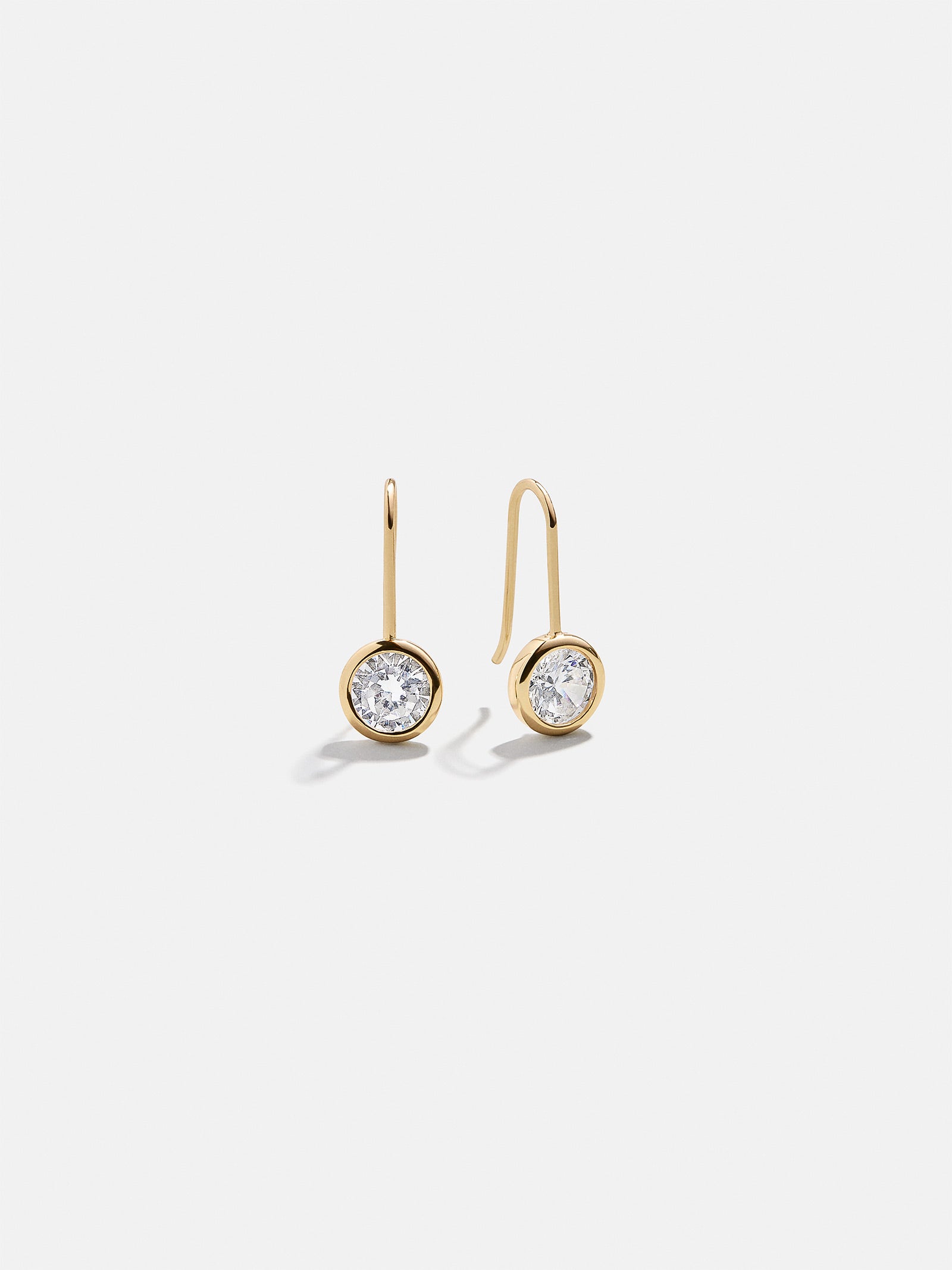 Mini Fallon 18K Gold Bezel Earrings - 8MM Stone