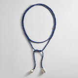Semi-Precious Pearl Wrap Necklace - Lapis