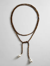 BaubleBar Semi-Precious Pearl Wrap Necklace - Tiger's Eye - 
    Beaded necklace with baroque pearls
  
