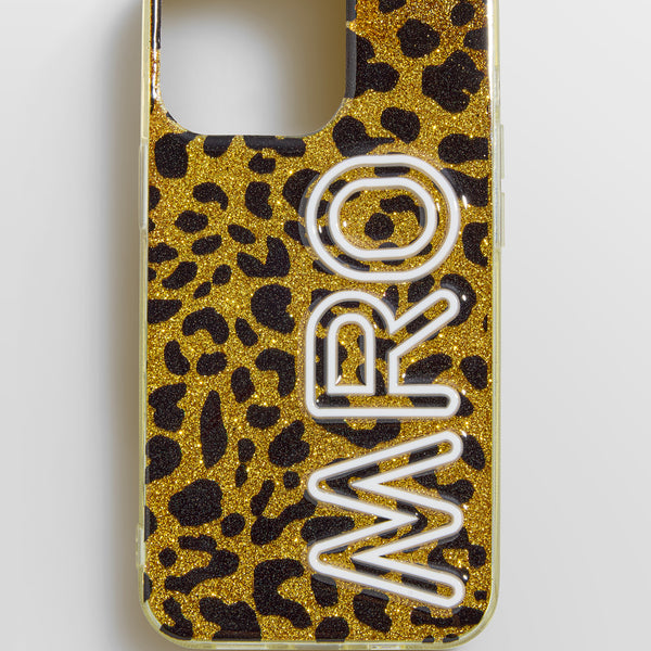 BaubleBar Fine Line Custom iPhone Case - Leopard/White