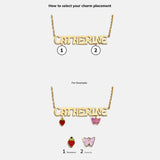 Waterproof Kids’ Custom Nameplate Charm Necklace - Gold