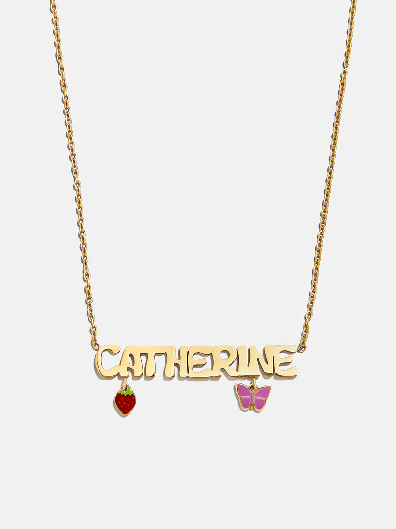 BaubleBar Waterproof Kids’ Custom Nameplate Charm Necklace - Gold - 
    25% Off Custom Gifts: The Annual Custom Event
  
