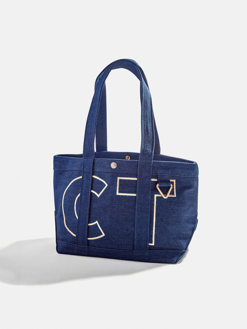BaubleBar Desert Tan - 
    Personalized canvas tote bag with custom embroidered initials 
  
