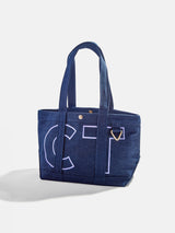 BaubleBar Lilac - 
    Personalized canvas tote bag with custom embroidered initials 
  
