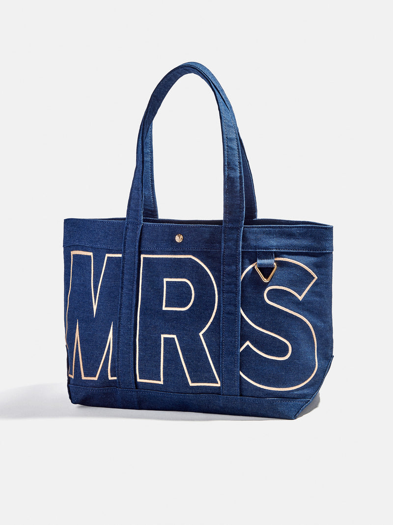 BaubleBar Desert Tan - 
    Personalized canvas tote bag with custom embroidered initials 
  
