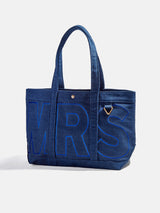 BaubleBar Royal Blue - 
    Personalized canvas tote bag with custom embroidered initials 
  
