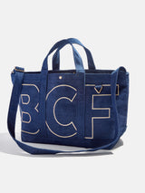 BaubleBar Desert Tan - 
    Personalized canvas tote bag with custom embroidered initials 
  
