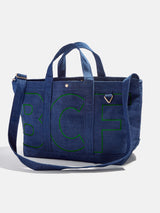BaubleBar Kelly Green - 
    Personalized canvas tote bag with custom embroidered initials 
  
