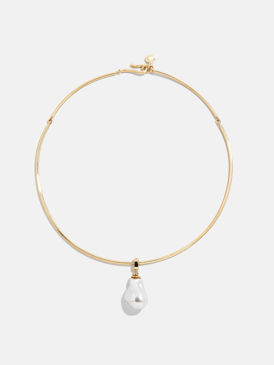 Teagan Pearl Collar Necklace - Gold/Pearl
