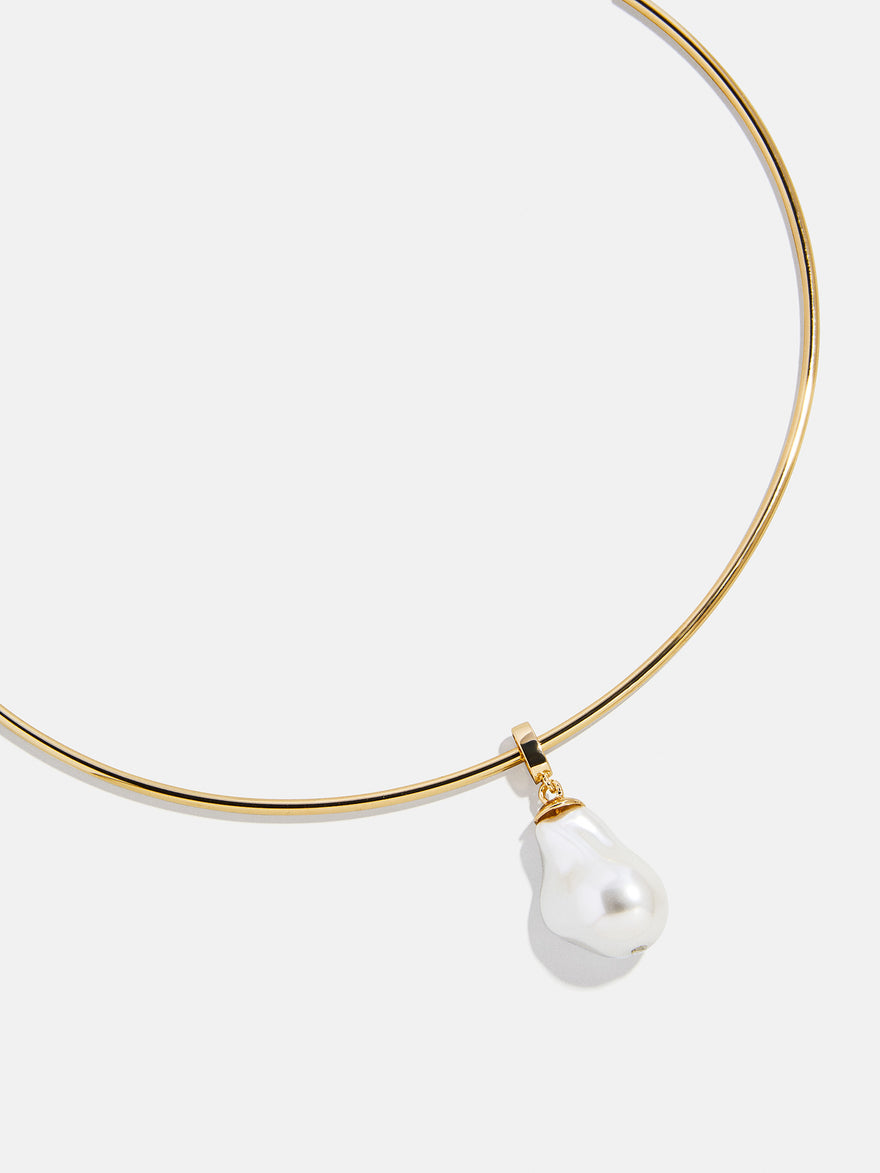 Teagan Pearl Collar Necklace - Gold/Pearl