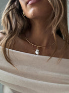 Teagan Pearl Collar Necklace - Gold/Pearl