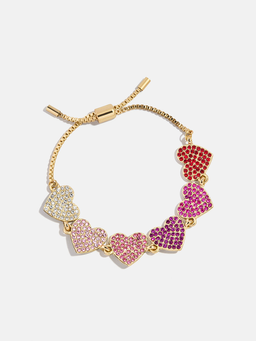 Hearts for Days Kids' Crystal Heart Bracelet - Pink Multi
