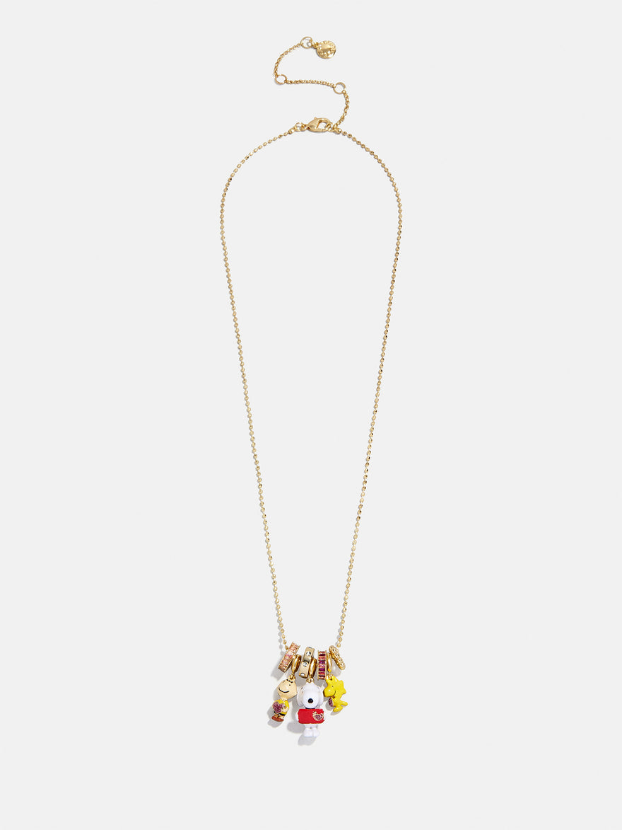 Peanuts Charm Necklace - Gold/Pavé