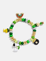 BaubleBar Peanuts St. Patrick’s Day Charm Bracelet - Green/Gold - 
    Green beaded bracelet for stacking
  
