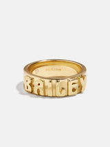 BaubleBar 18K Gold Cigar Band Custom Ring - Gold - 
    Made with Love: 15% Off Custom
  
