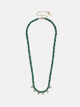 BaubleBar Mini Semi-Precious Pavé Custom Necklace - Malachite - 
    Personalized name necklace
  

