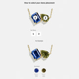 Toi et Moi 14K Gold Custom Birthstone Necklace - Gold