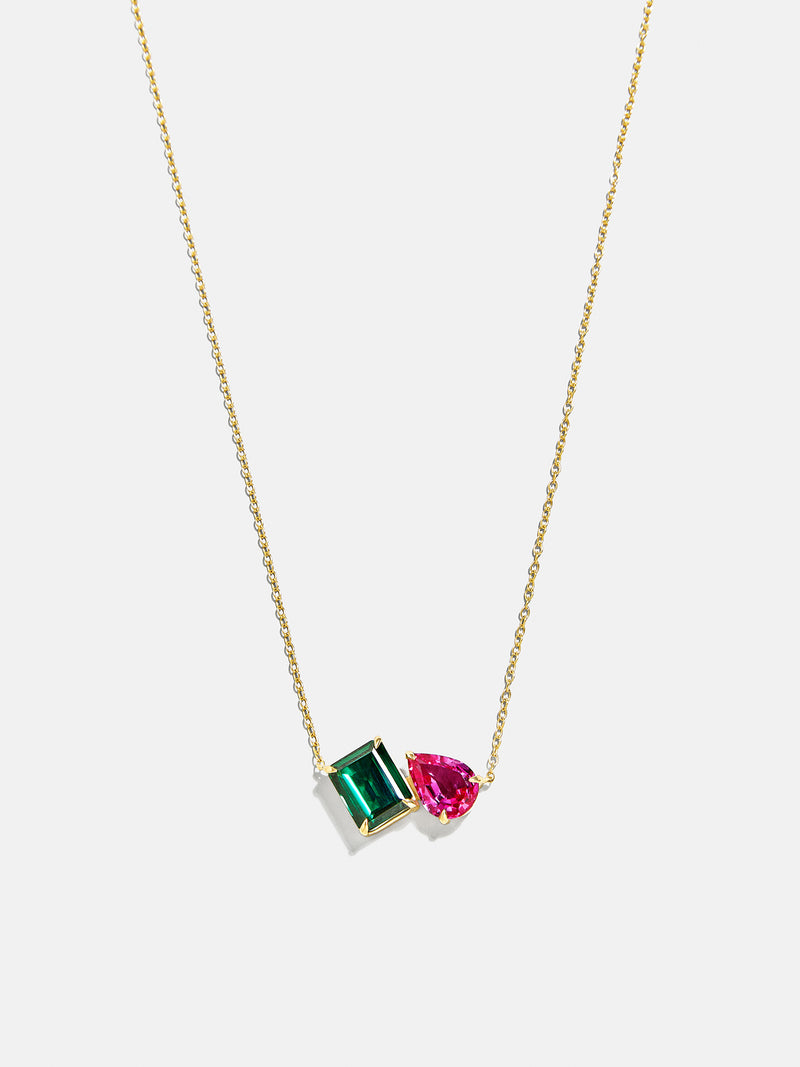 BaubleBar Toi et Moi 18K Gold Custom Birthstone Necklace - Gold - 
    25% Off Custom Gifts: The Annual Custom Event
  
